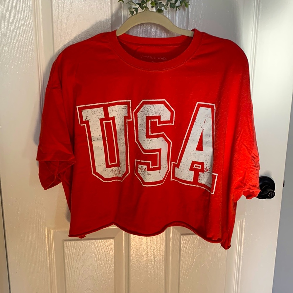 USA cropped Tee